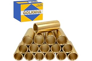 GOLKNHA 16 Pcs Leaf Spring Bushing Kit for Trailer Axle, Brass Shackle Bushings, Heavy-Duty Bronze Construction for Dexter Axle Replacement. Double Eye Springs, ID 9/16", OD 11/16"