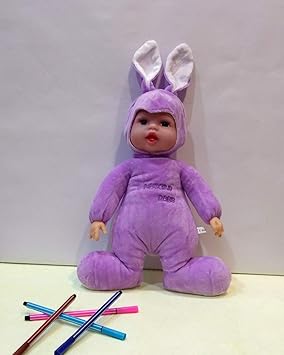 Ruchiez Rabbit Stuffed Baby Doll with Sound - (Voilet)
