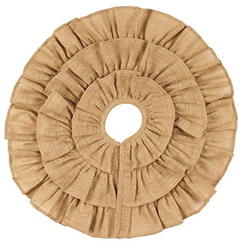 Burlap Triple Ruffle Tree Skirt (24")