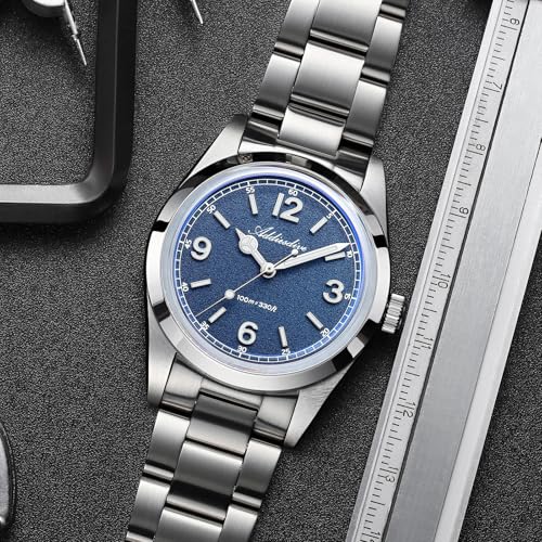 ADDIESDIVE 36 MM Mens Wrist Watch VH Quartz Sweep Second K1 Bubble Glass Luminous 100 M Waterproof Minimalist Unisex Watches