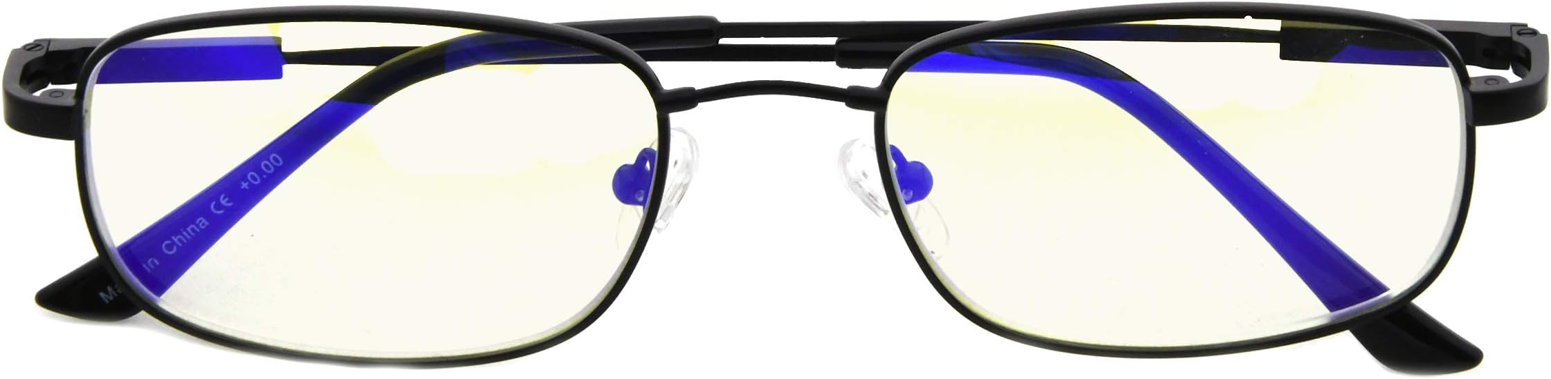 Computer Glasses Men Bendable Titanium Reading Eyeglasses Blue Light Filter