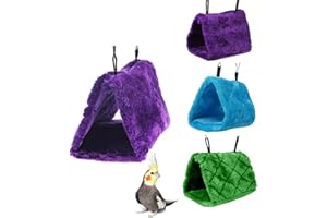 KEERSI Warm Bird Nest House Bed Hanging Hammock Tent Toy for Pet Conure Lovebird Finch Canary Small Medium Parrots Cage Perch Swing