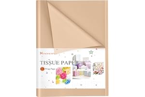 NACHLYNN 60 Sheets Kraft Tissue Paper Bulk Gift Wrapping Paper 14 x 20 inch Art Paper Crafts for DIY Wedding Holiday Birthday