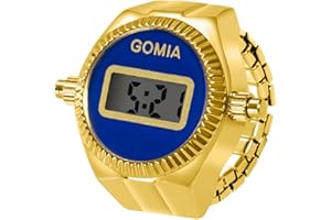 OIDEA Mens Womens Finger Watch Ring: Unisex Digital Elastic Strap Ring Watches for Valentine's Day Christmas Birthday Graduation