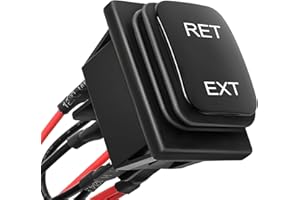 QTEATAK DC 12V 10A 6 Pin 3 Position (ON)-Off-(ON) AC 110V-220V Waterproof Momentary Polarity Reverse Switch Motor Control Boa