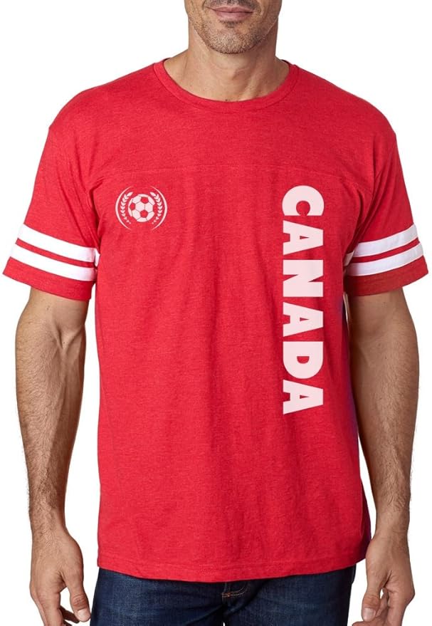 Canada Day National Football Team Soccer Fans Football Jersey T-Shirt: Amazon.ca: Clothing 