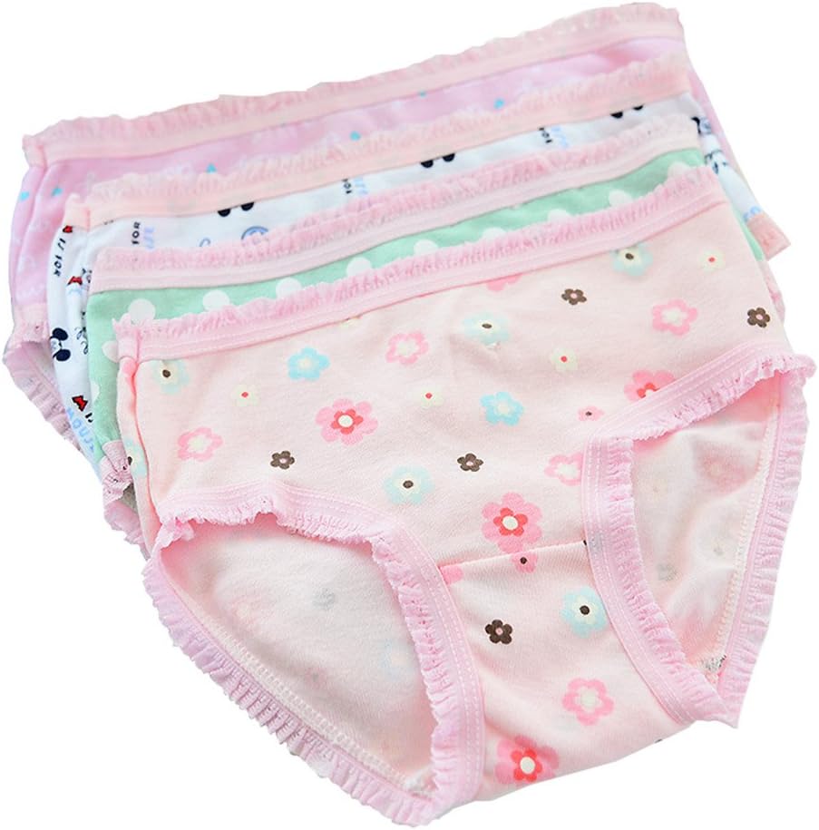 adiasen Cute 4pcs Baby Big Girls' Toddler Kid Cotton Underwear Briefs Hipster Knickers