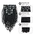 Sassina Real Thick Clip in Human Hair Extensions Kinky Curly Style 3B 3C Natural Color For African Americans Afro Kinky Curly Clip on 7Pcs-lot 120Grams-set, KC 14 Inch