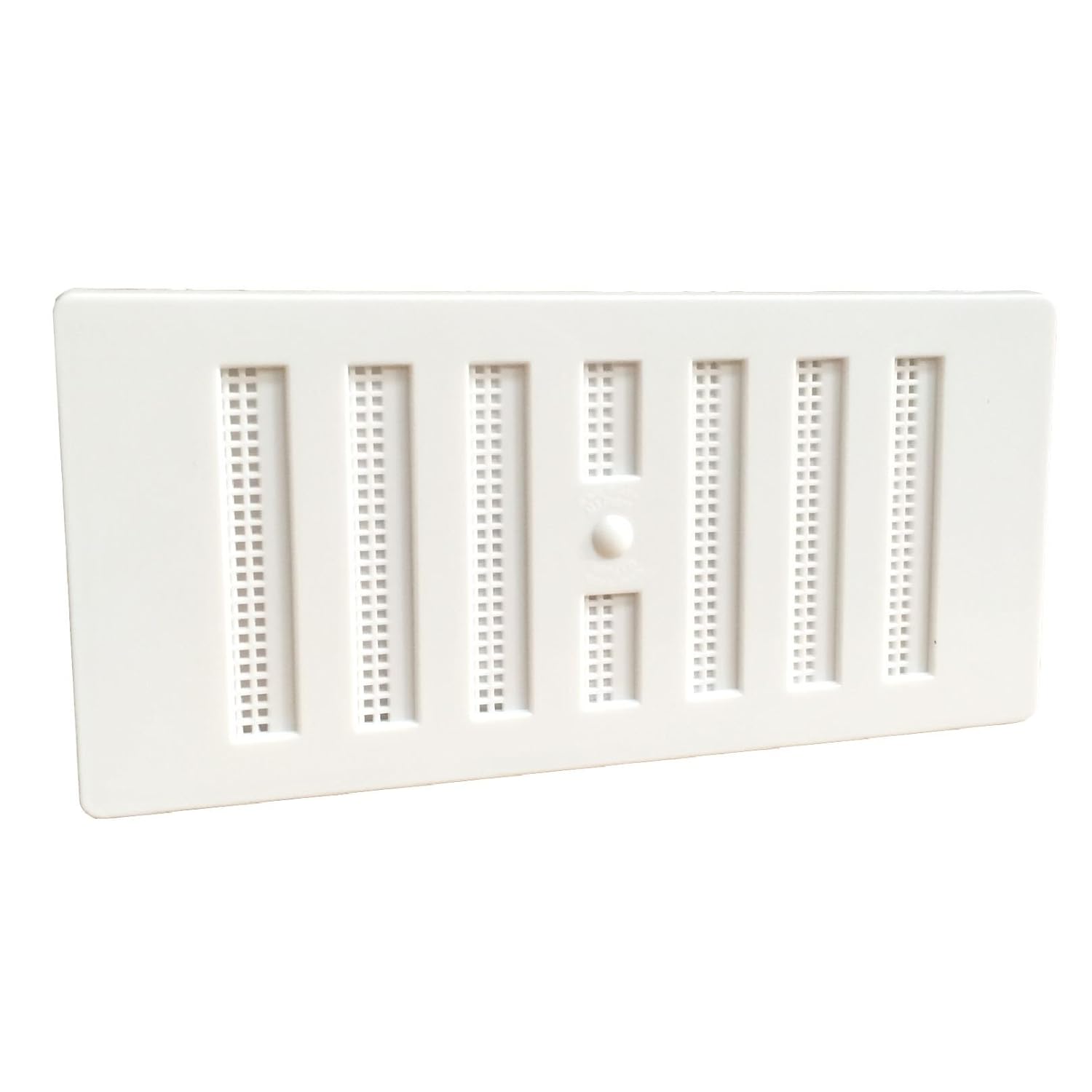 6" x 3" White Plastic Adjustable Air Vent Grille with Flyscreen Cover