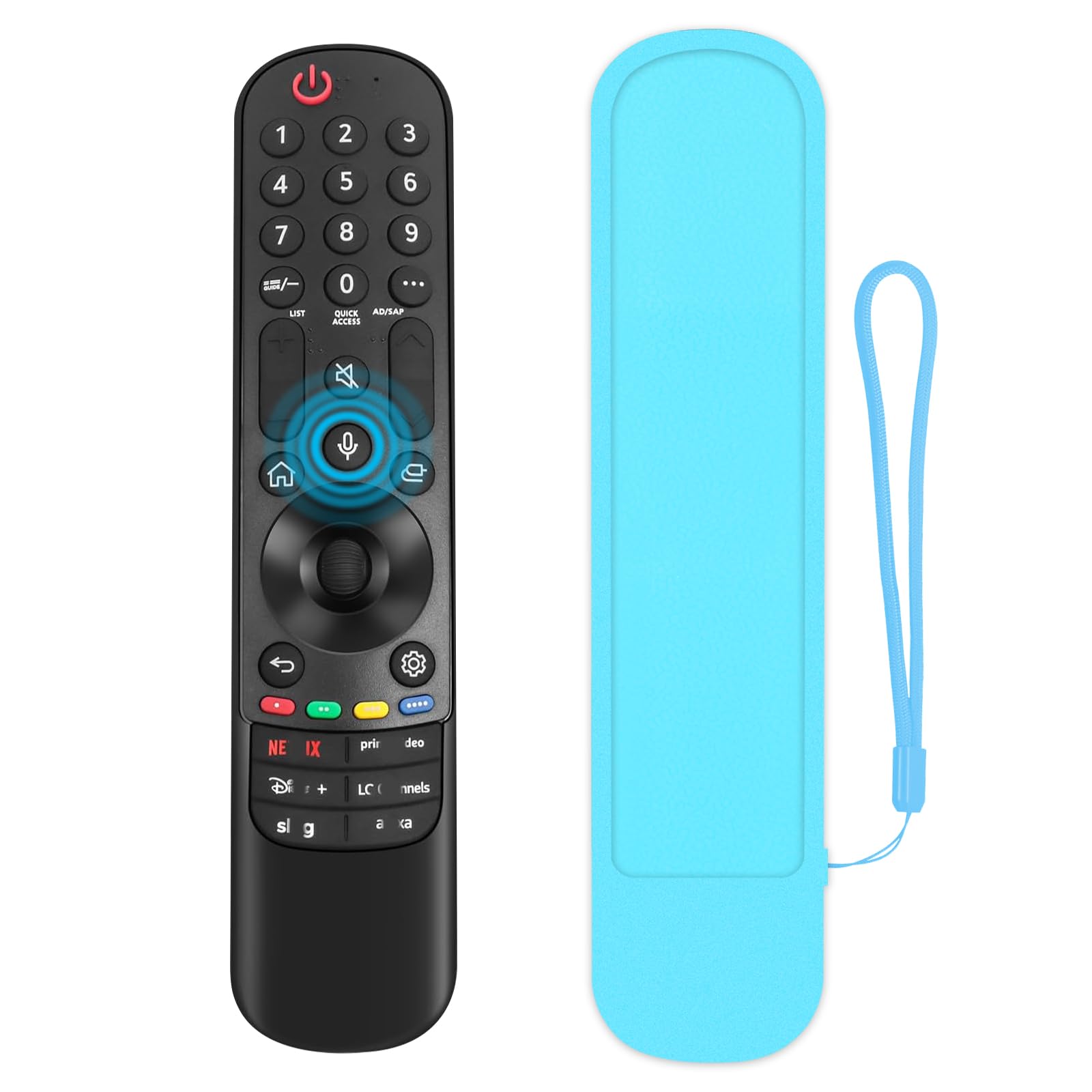 Photo 1 of (1+1 Pack) Universal Replacement Voice Magic Remote Control Fit LG TV with Pointer Function & Blue Glowing Soft Protective Silicone Cover Compatible with LG OLED 3D TVs All Models 2019-2024