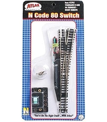 Amazon.com: N Code 80 Nickel Silver #6 Manual Switch Right