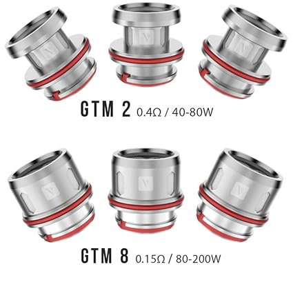Vaporesso GTM 2 GTM 8 GT im 3er Pack Cascade Verdampferköpfe Coils Heads (GTM-8 0.15 Ohm 80-200 Watt)