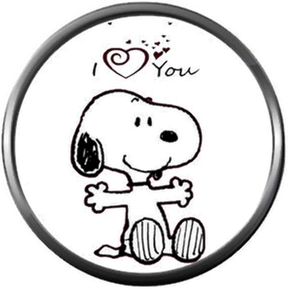 Amazon I Love You Heart スヌーピー ハグ ハッピーバレンタインデー 祝祭日 18mm mm スナップジュエリーチャーム チャーム 通販