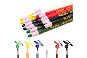 COELO Peel-Off China Markers Mix Color 12 Pack (Dozen) Grease Marking Pencil Assorted Variety Color Wax Markers Drawing Crayons Rock Wood Paper Fabric Plastic Glass Mugs Canvas Glass Non-Sharpening