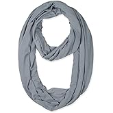 corciova Black Soft Girl Women Infinity Wrap Scarf Stretchy Jersey Knit Sleep Head Circle Scarf Continuous Loop Light Weight
