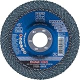 PFERD Polifan Abrasive Flap Disc, Radial Shape, Round Hole, Phenolic Resin Backing, Zirconia Alumina, 5