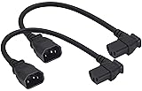 AAOTOKK 2-Pack 90 Degree IEC 320 C13 to C14