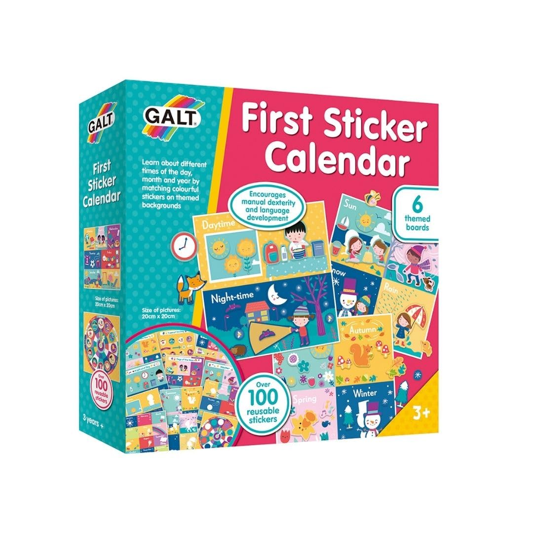 Galt Toys, First Sticker Calendar, Educational Toy, Ages 3 Years Plus