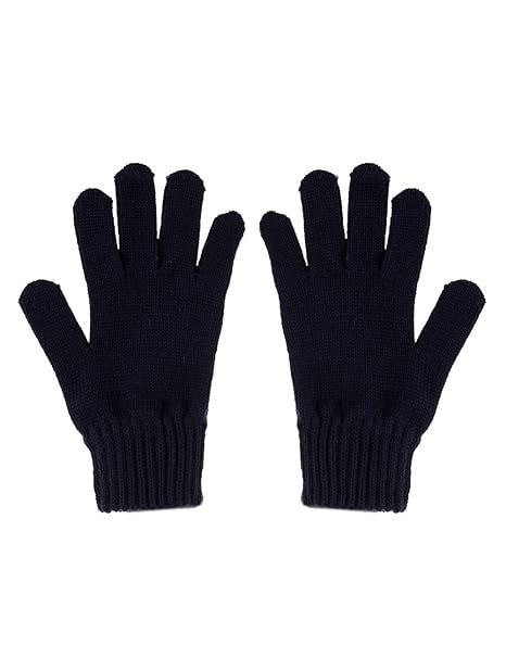 maximo Unisex Handschuhe Fingerhandschuh, Strick, einfarbig