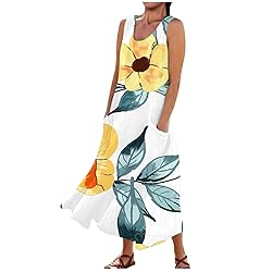 Generic Maxi Dress for Women Sleeveless Round Neck