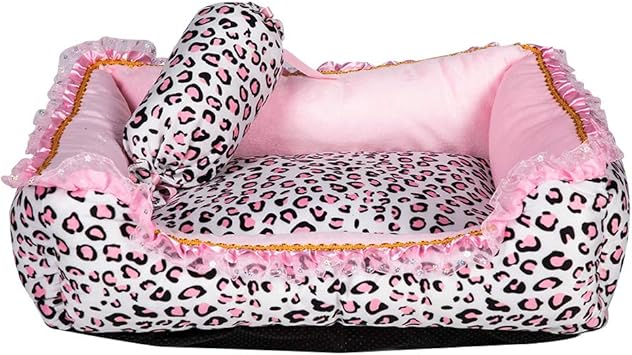 Amazon Com Cute Pink Puppy Sleeping Mat Bed With Leopard Pattern