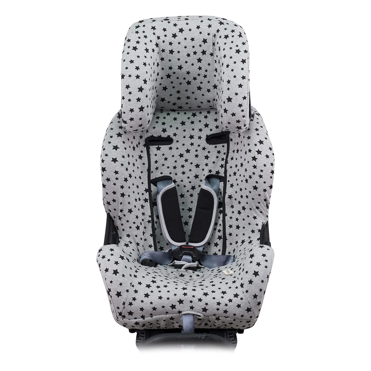 JYOKO Kids Baby car seat Cover Made Cotton Compatible with Klippa Kiss 2 and Klippan Plus (Black Star)