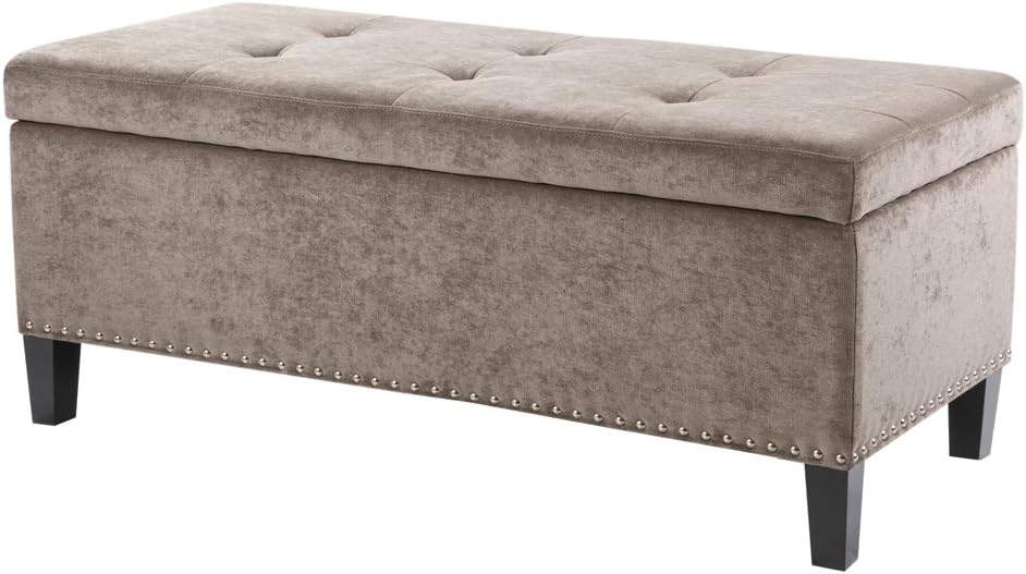 Best storage ottoman taupe tufted