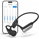 Blue Deer Bone Conduction Hearing Amplifiers for Seniors with APP Bluetooth | Noise Cancellation Rechargeable Sound Amplifier Open Ear Headphones Up to 10-Hour Battery IPX5 Water Resistant for Women