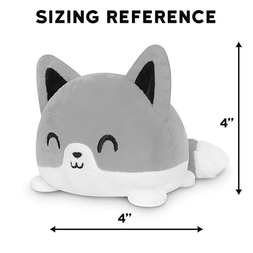 TeeTurtle The Original Reversible Fox Plushie Orange Cute Sensory  Fidget Stuffed Animals That Show Your