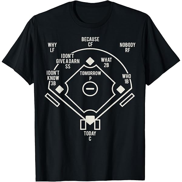 Amazon.com: Who's On First Funny Baseball Diagram Unisex T-Shirt