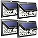 LITOM Enhanced Version Solar Lights Outdoor, 24 LED Super Bright Plating Solar Lights with Motion Sensor, Solar Powered Security Wall Lights for Front Door, Yard, Garage, Deck, Porch(4 Pack)