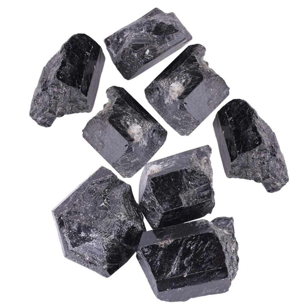 Joyzan Black Tourmaline Bulk, Stone Jewelry Natural Crystal Rough Rock Mineral Raw Meditation Obsidian Stones Crystals Quartz Tumbled Security Meditatio Tumbling Wicca Reiki Rocks Decoration Polishing