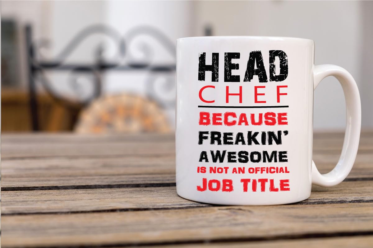 60 Second Makeover Limited Head Chef Mug Red Novelty Funny Mug Awesome Isn't an Offical Job Title Present Chef Gifts Cooking Accessories Cooking Cookery Cook Kitchen