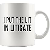 Panvola I Put The Lit In Litigate Lawyer Gifts To Attorney Law Student Graduation Gifts Teacher Coworker Lawyer Dad Mom Husband Wife Ceramic Coffee Mug 11oz White Novelty Drinkware