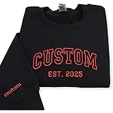 COUPLEHOODIES Custom Embroidered Sweatshirt – Personalized Gift Hoodie Crewneck for Everyone Birthday Anniversary Christmas
