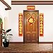 TKOnline Chinese Couplets Chinese Fu Decoration New Year Couplet Wall Stickers Decorations Spring Festival Poem Scrolls Traditional Chinese New Year Paintings, 16pcs