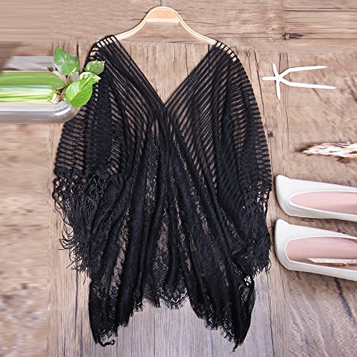 Women Bikini Swimwear Cover Up Lace Floral Mesh Hollow Sleeveless Bathing Suit Beachwear Swimsuit Dress Sale (L, White)