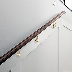 ZAUYX 5 Pack Brushed Gold Handrail Stair Brackets
