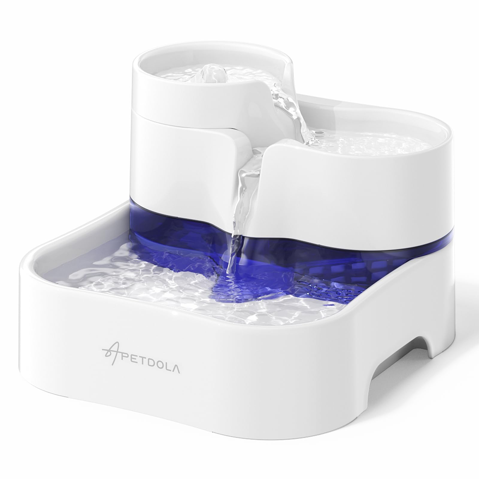 Photo 1 of Cat Water Fountain, Multi-Level Cat Fountain with 3 Drinking Areas, 101oz/3L Pet Fountain for Cats Dogs Indoor with Wireless Pump, Dog Water Bowl Dispenser Dishwasher Safe
