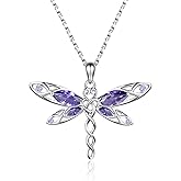 MANBU Sterling Silver Dragonfly Necklace Bracelet for Women Celtic Infinity Dragonfly Pendant Christmas Jewelry Gifts for Nature Lovers