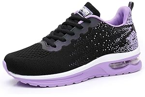 ODIPON Women's Athletic Running Shoes Breathable Comfort Cushioned Walking Sneakers for Gym Workout Jogging