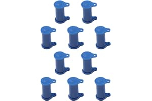 10 Pairs Solar PV Connector Dust Cap with IP67 Waterproof Protection for MC4 Connectors, Black Silicone Cable Covers(Blue)