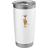 Funny Giraffe Wearing Sunglasses Playing Trombone Stainless Steel Insulated Tumbler