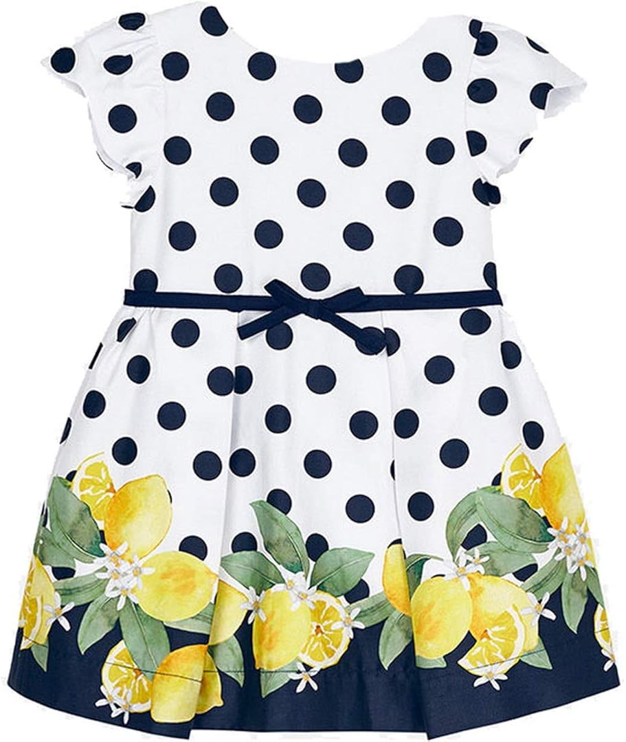 navy blue dress with lemons