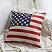 MIULEE American Flag Pillow Cover for July 4th Independence Day and Flag Day Decorative Stars and Stripes Square Solid Throw Pillow Case Patriotic Cushion Cover 18x18 Inch