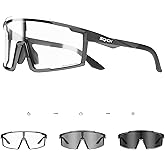 SCVCN Photochromic Cycling Glasses Sports Sunglasses for Men Women Mountain MTB Glasses UV Protection Driving Running S121