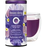 The Republic of Tea Beautifying Botanicals Beauty Sleep Herbal Tea, 36 Ct | Caffeine Free. Suitable for day or evening sipping. Bright and tart with notes of soft florals. Gluten Free and Kosher.