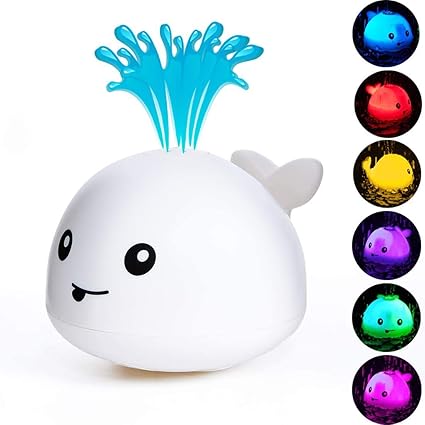 light up water spray bath toy
