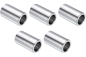 uxcell 5pcs Stainless Steel Spacer 5/8" Bore x 7/8" OD x 1-1/2" Length Screw Standoff Bushing Plain Finish Round Metal Spacer for 5/8 Screws Bolts and Rods
