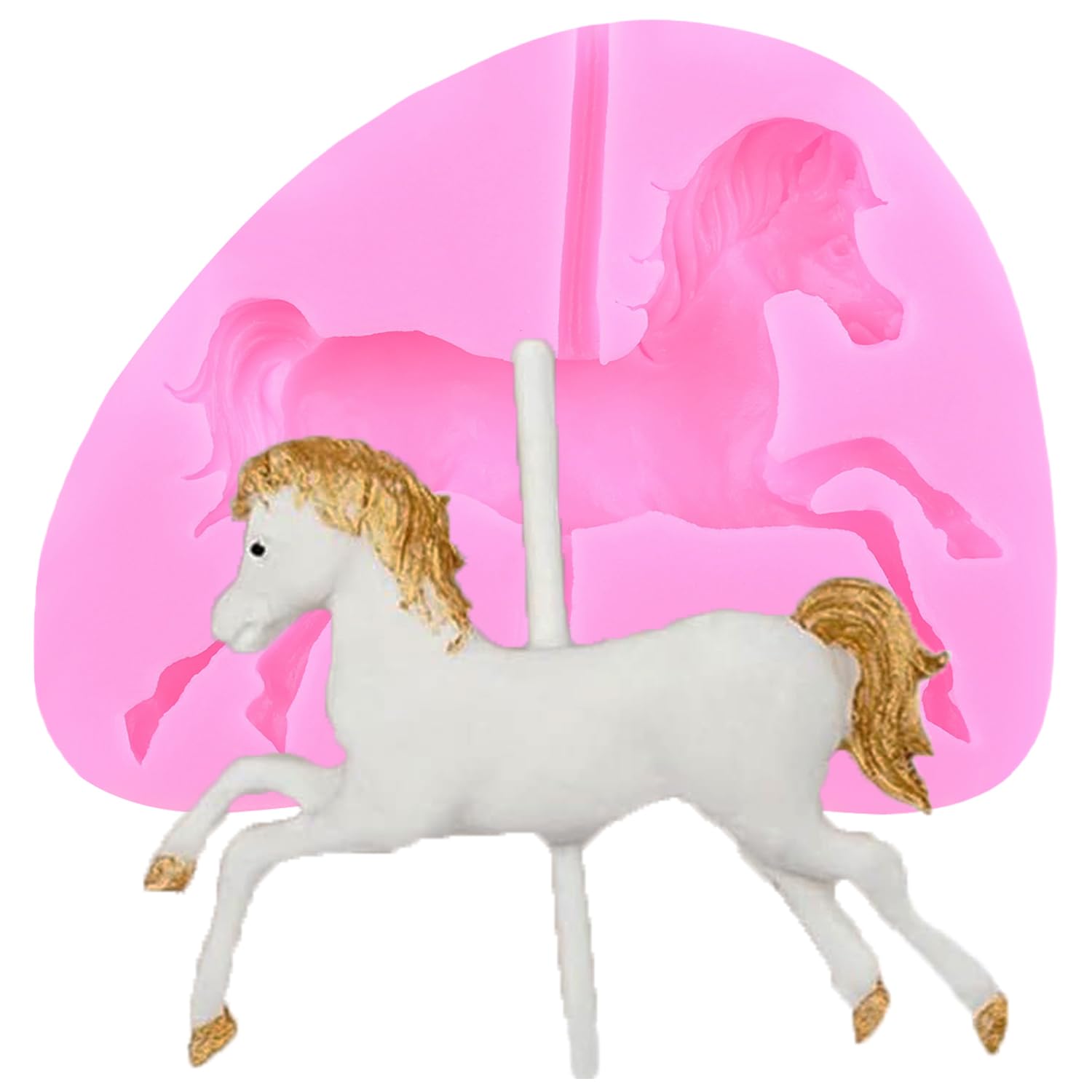 Photo 1 of Carousel Silicone Fondant Molds For Cake Decorating Cupcake Topper Chocolate Gum Paste Candy Polymer Clay